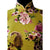 Vestido chino floral cheongsam de terciopelo con manga casquillo