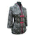 3/4 Sleeve Floral Embroidery Taffeta Chinese Jacket