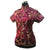 Chemise chinoise en brocart à manches courtes et col mandarin