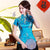 Short Sleeve Dragon & Phoenix Pattern Brocade Chinese Shirt