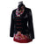 Taffeta V Neck Floral Embroidery Chinese Jacket