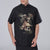 Camisa de Kung Fu chino de lino con bordado de dragón de manga corta