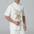 Camicia Kung Fu cinese in lino con ricamo drago a maniche corte