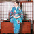 Kimono japonais traditionnel motif paon