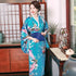 Kimono japonais traditionnel motif paon