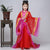 Floral Embroidery Kid's Chinese Princess Costume of Tang Dynasty