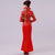 Col montant manches mandarine sirène robe de mariée chinoise