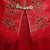 Brokat-Top Tüllrock Chinesisches Hochzeitskleid mit Pelzkragen & Manschette