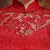 Vestido de fiesta de boda chino con cuello de ilusión y cuello mandarín