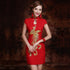 Vestido de fiesta de boda chino de encaje bordado de Phoenix
