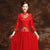 Brocade Top Chiffon Skirt Chinese Wedding Party Dress