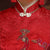 Phoenix Embroidery Brocade Cheongsam Chinese Wedding Dress