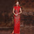 Phoenix Stickerei Brokat Cheongsam Chinesisches Hochzeitskleid