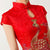 Key Hole Neck Peacock Sequins Mermaid Chinese Wedding Party Dress