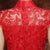 Chinesisches Hochzeitskleid mit Mandarinkragen Spitzentop Satinrock