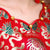 Vestido de novia chino con falda de tul con brocado y lazo