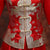 Dragon & Phoenix Muster Langarmshirt Chinesisches Hochzeitskleid