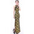 Strapless Cheongsam Style Lace Prom Dress with Key Hole Neck