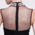 Mandarin Collar Illusion Neck & Back Lace Prom Dress with Rhinestones & Sequins