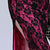 Halter Top Cheongsam Style Floral Lace Prom Dress