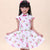 100% coton Cheongsam Top Robe chinoise à fleurs pour enfants