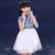 Abito Qipao floreale Cheongsam per bambini con maniche ad aletta Mini