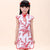Cap Sleeve Key Hole Neck Kid's Cheongsam Floral Chinese Dress