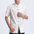 Camicia Kung Fu cinese in cotone con ricamo drago a maniche corte