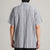 Kurzärmliges chinesisches Kung-Fu-Hemd aus Leinen mit Streifenmuster