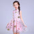 Cheongsam Top Tulle Skirt Vestido chino para niños Vestido de princesa