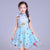 Cheongsam Top Tulle Skirt Vestido chino para niños Vestido de princesa