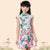 Klassisches chinesisches Cheongsam-Kleid mit Flügelärmeln für Mädchen
