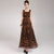 Leopard Print Full Length Chiffon Sun Dress