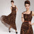 Leopard Print Full Length Chiffon Sun Dress