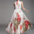 Halter Top Full Length Floral Chiffon Sun Dress