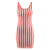 Square Neck Stripes Pattern Mini Pencil Dress