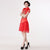 Phoenix Applique Tulle Skirt Knee Length Cheongsam Chinese Dress