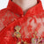 Vestido chino cheongsam de encaje con bordado de pavo real y lentejuelas