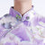 Fancy Cotton Knee Length Floral Cheongsam Chinese Dress