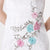 Blumenstickerei V-Ausschnitt Knielanges Cheongsam Chinesisches Kleid