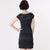 Floral Embroidery V Neck Knee Length Cheongsam Chinese Dress