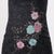 Floral Embroidery V Neck Knee Length Cheongsam Chinese Dress