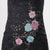 Broderie florale col en V longueur genou robe chinoise Cheongsam