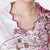 Vestido chino cheongsam de algodón elegante floral con cuello en V