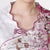 Abito cinese cheongsam in cotone fantasia floreale con scollo a V