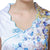 V Neck Floral Fancy Cotton Cheongsam Chinese Dress