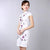 Vestido chino cheongsam retro de algodón elegante bordado de orquídeas