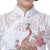 Vestido chino cheongsam de encaje con mangas 3/4 y lentejuelas de fénix
