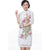 Robe chinoise Cheongsam en dentelle à manches 3/4 avec paillettes Phoenix