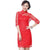 Chinesisches Cheongsam-Kleid mit Mandarinkragen und Illusionshalsausschnitt